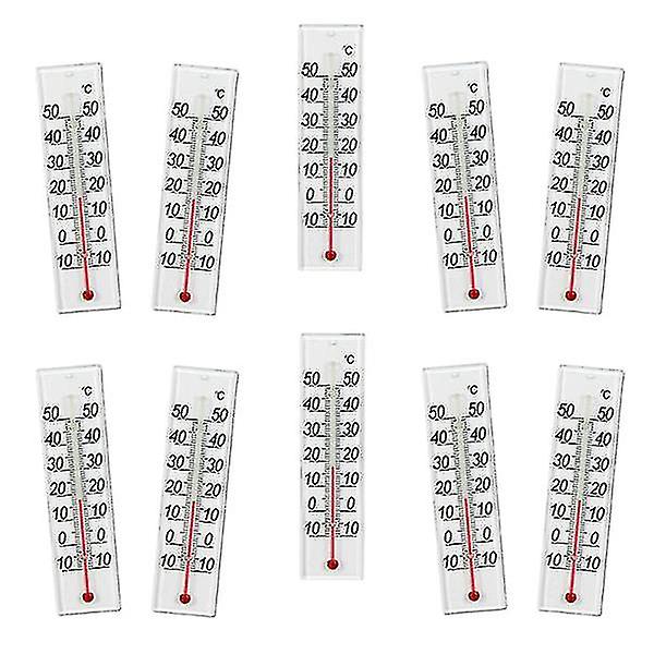 10-paks innendørs termometer 10 til 50 grader Celsius, kolonne-yuyu