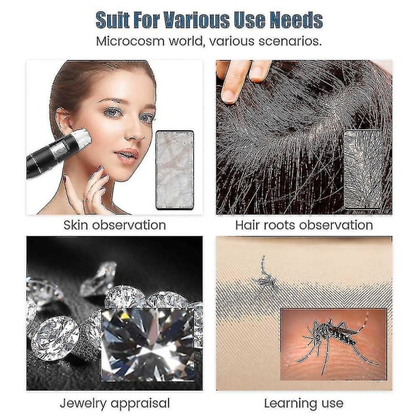 2024 Uusi 1600x Dermatoscope Skin Analyzer Machine USB -päänahan diagnostiikkakonemikroskooppi kasvojen ja vartalon kauneusanalysaattorin juottamiseen