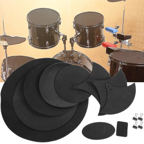 14 stk. Drum Practice Pad Ebr Materiale Drum Mute Practicing Pad til spiller