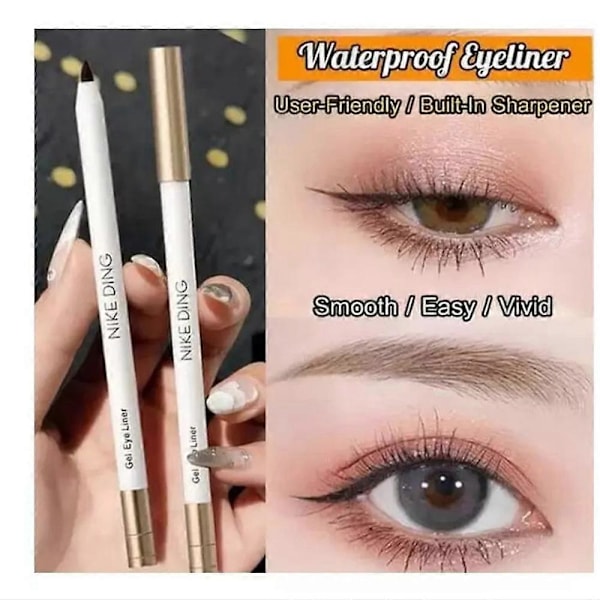 2 st. Smudge-Proof, Vattentät och Långvarig Eyelinerpenna