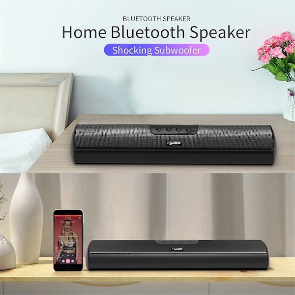 Dobbel Horn Høytaler Trådløs 5.0 Bluetooth For TV Hjem Sound Bar Film Smarttelefon Rydding