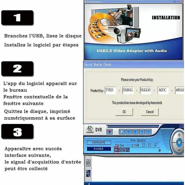Videon sieppaus Ääni Video USB 2.0 Digitaalinen Vhs-muunnin Vcr Video Capture Box Vhs C Hi8 Kasetit Siirrä tallennin DVD:lle Win 10 S Ar -yhteensopiva