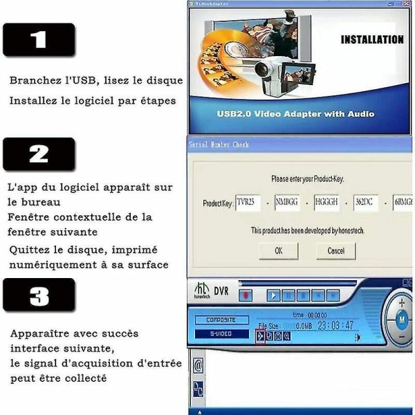 Videon tallennus ääni video USB 2.0 digitaalinen VHS-muunnin VCR-videon tallennuslaatikko VHS C Hi8-kasetit siirto tallennin DVD:lle yhteensopiva Win 10 S Ar