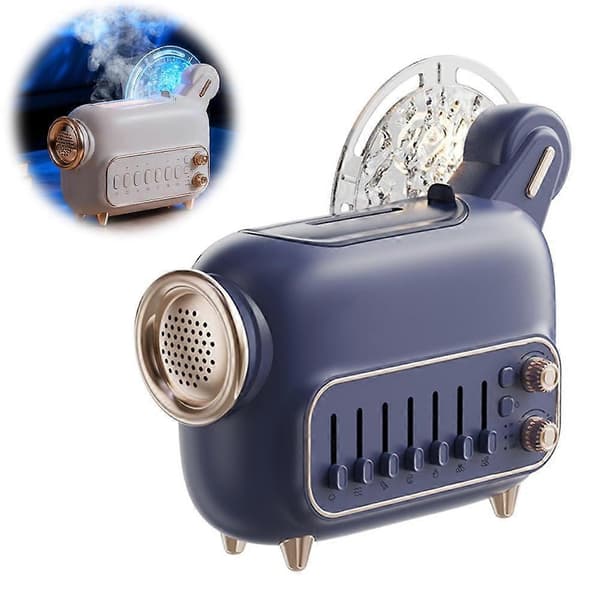 Hvit Støy Diffuser - Bluetooth Høyttaler Aurora Lys Luftfukter for Søvn og Avslapning Blue B