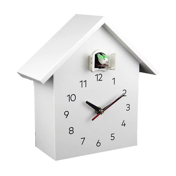 Large Cuckoo Clock, Cuckoo Clock - White Birdhouse, Minimalist Modern Desig(,)