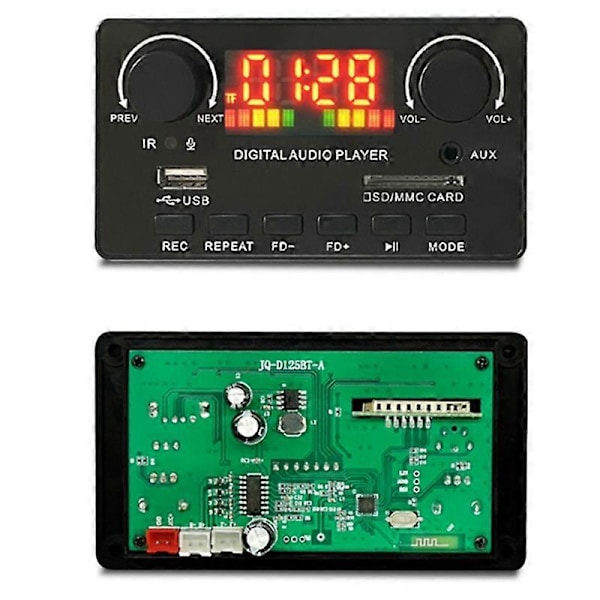 Bluetooth Effektförstärkarkort 2X40W Bil Ljud MP3-dekoder Stereo Musikförstärkare Bluetooth-modul