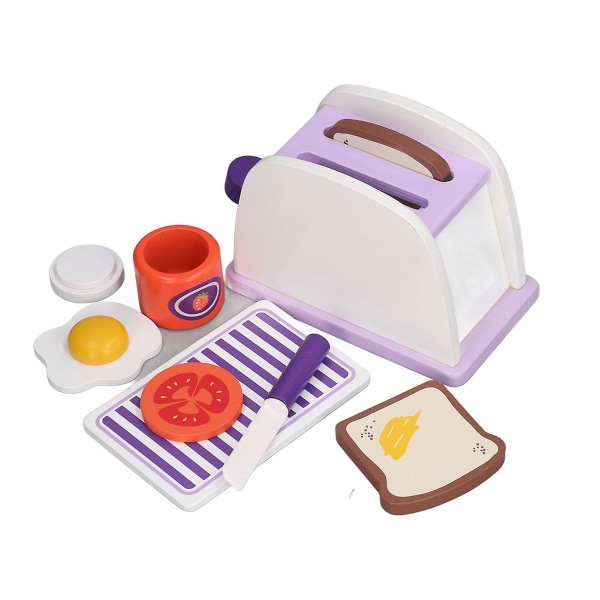 Kök Träbröd Leksak Tillbehör Interactive Early Learning Brödmaskin Toaster Toy