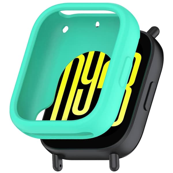 För Xiaomi Redmi Watch 5 Active Silikon Klockfodral Stötsäker Stötfångarram - Teal