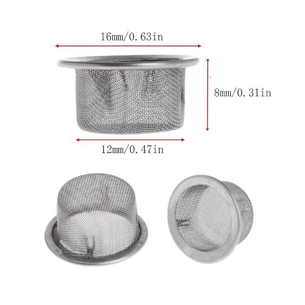 50 stk. Mini Genanvendelige Filter af Rustfrit Stål