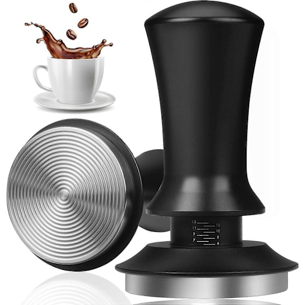 Kaffepresser 58mm rustfrit stål sort design kompakt holdbar premium kvalitet