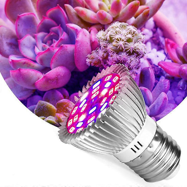 LED Växtlampa Fullspektrum Växtlampa 100W Växtlampa, E27 Växtlampa för Inomhusväxter, Grönsaker, Blommor och Frön, LED Växtlampa för Hydro