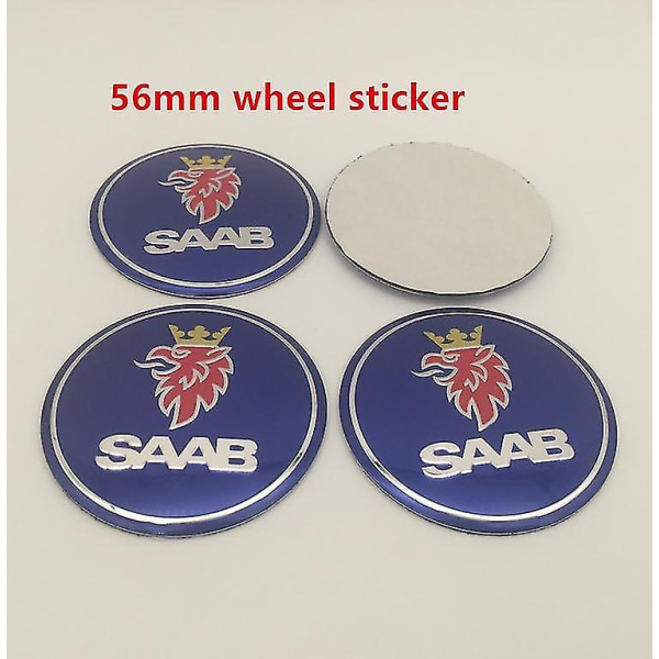 4st 56mm 60mm 6m 65mm 68mm Saab Car Wheel Center Cover Cap Resin Sticker For 03 10 Bj Scs 9 3 9 5 9 2x 9 5x|hjul Center Caps|