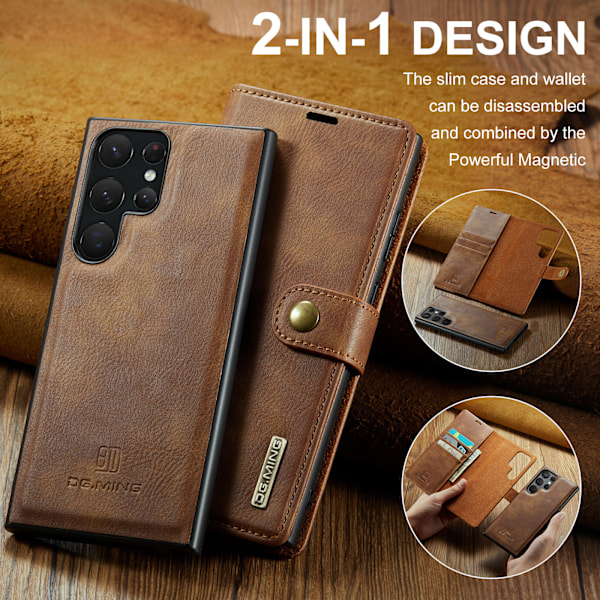 Galaxy S23 FE 2-i-1 Magnetisk Etui/Deksel Grå