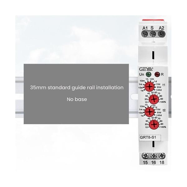 Asymmetrisk cykeltidsrelä Grt8-s2 Ac/dc12-240v 16a Elektroniskt upprepande relä Grt8-s1