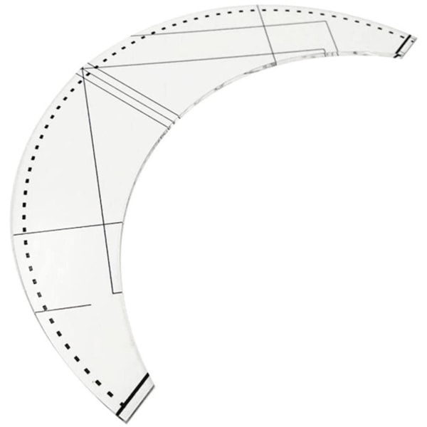 2023 Nytt mønster sylinjal, plastsømkurvelinjal, metrisk kurveformet linjal for designere og skreddere