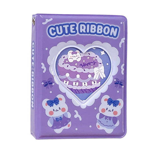 Søt kake fotoalbum 3 tommer Love Heart Hollow Kpop kortperm Fotoalbumholder