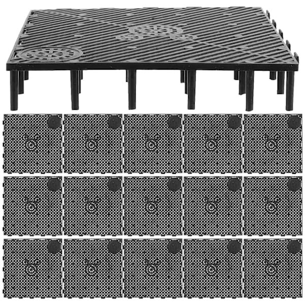 20 stk. Bundfilterplade til Akvarium PVC Samling Kombination Clapboard Bundfilter (sort)