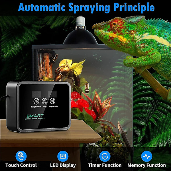 Intelligent Reptildimningssystem, Automatisk Terrariumdimningssystem, Regnskogdimningssystem, Inomhusväxtbevattningssystem