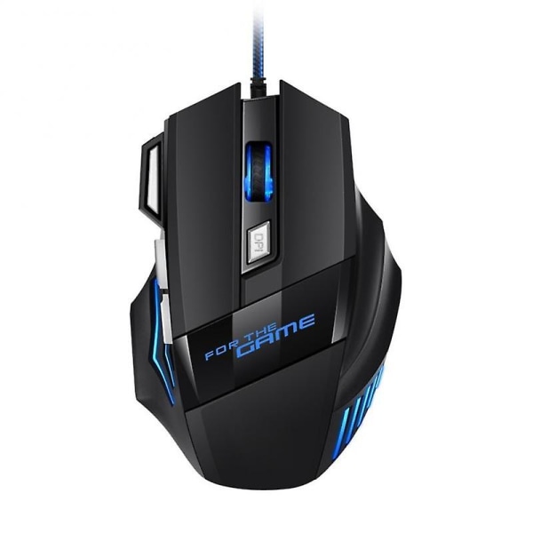 G6 Wired Game Mouse 7-taster Fargerik Pust Lysende Spis Kylling Press Gun Electric Competition E-Sport Mouse 4.3