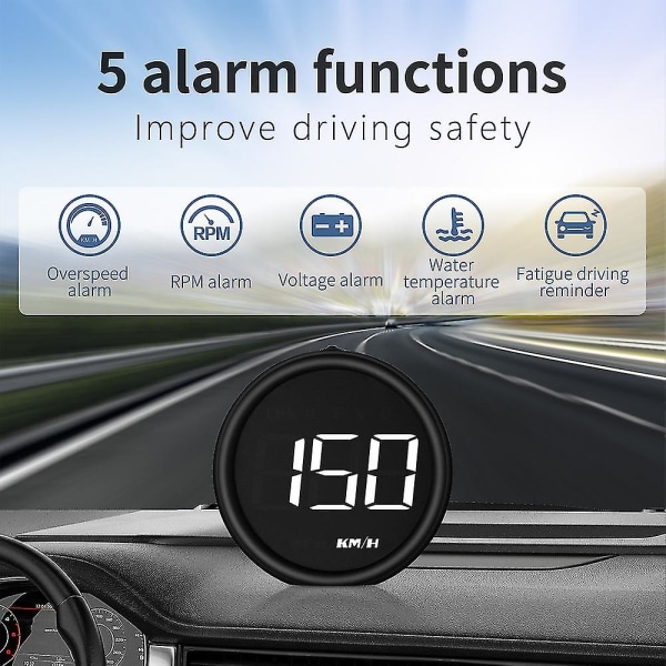 B1 Hud Car Ny Obdii Hastighetsmätare Head-up Display Mätare Spänning Multifunktioner Bil Diagnostik Detect