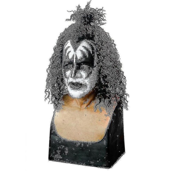 Kiss Deluxe Adult Overhead The Demon Mask Halloween Cosplay Costume Hengittävä -autoeuro