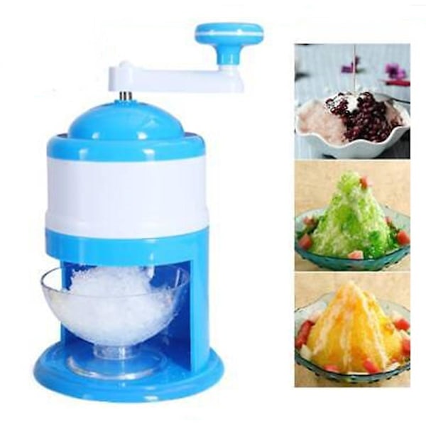 Compact Hand-Cranked Ice Crusher Machine for Home Use and Children's DIY Fluffy