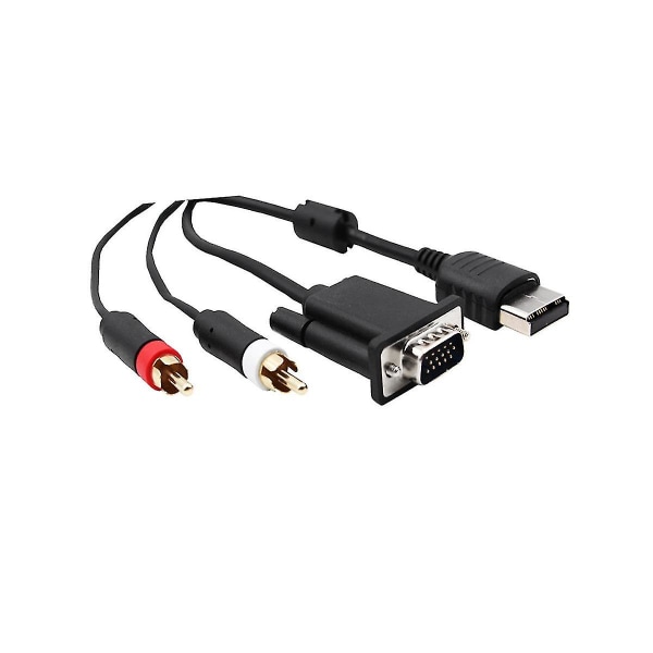 VGA-kabel for Dreamcast High Definition + 3,5 mm til 2-hann RCA-adapter Spillkonsoll HD-adapterkabel