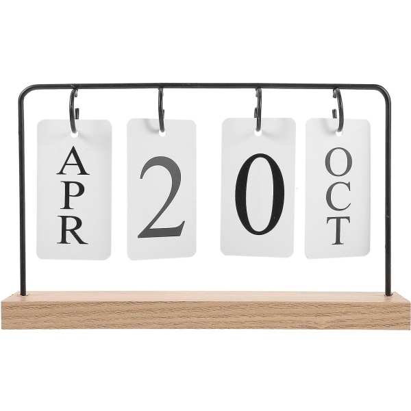 Puinen työpöytä Perpetual Calendar Planner Viikko Päivämäärä Näytä kalenteri Toimiston työpöydän sisustus