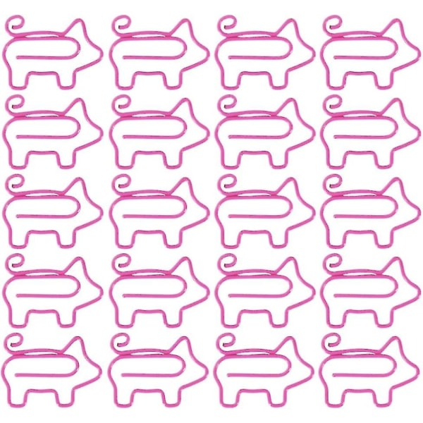 500 stykker gris papirclips Sjove papirclips brevpapir klip til børn Elever Planlægger Kontor Skole Dokument Organiser forsyninger (pink)