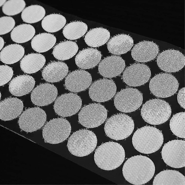 1000 stykker 10 mm borrelåsprikker selvklebende, 500 par selvklebende borrelåsprikker (bedre)