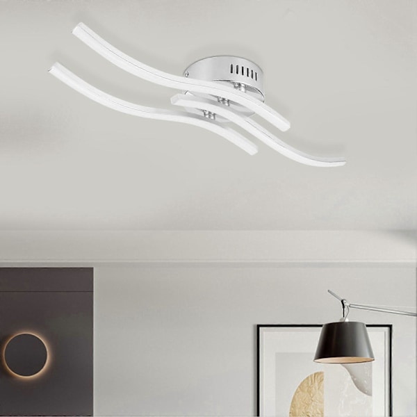 105LED Taklampa Modern Vågig Taklampa för Vardagsrum Sovrum Dekoration Varm Ljus AC85-265V