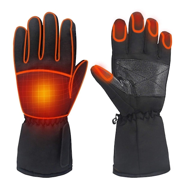 Electric Heated Gloves Portable Battery Heating Thermal Gloves,waterproof Touchscreen