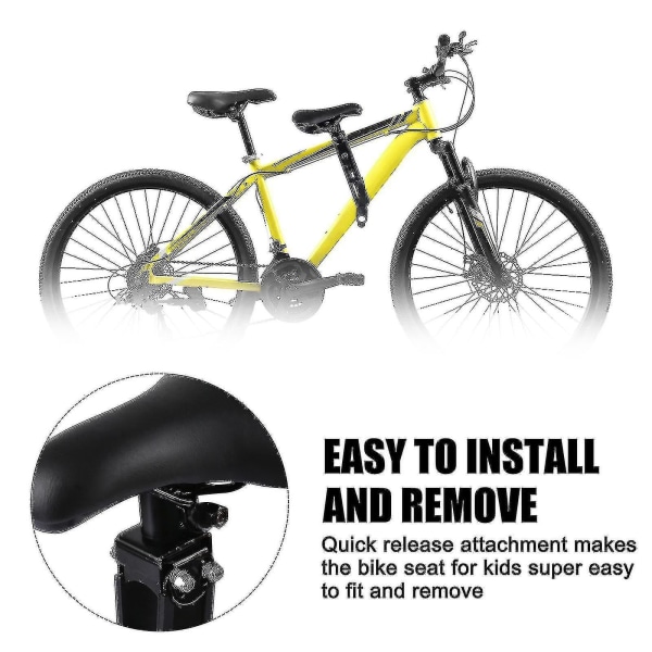 2024 Nyt børnecykelsæde til mountainbikes - frontmonteret cykelsæde - let at installere til børn