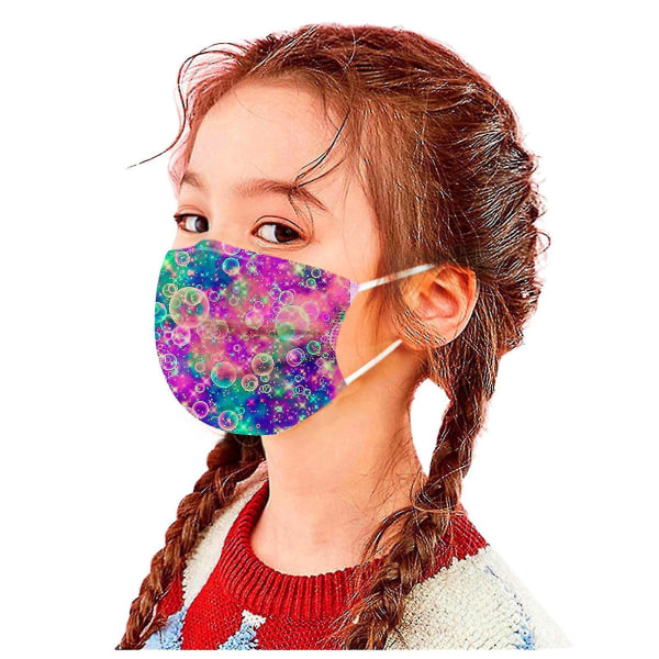 50 kpl Lasten kolmikerroksinen suojaava pölytiivis print kertakäyttöinen maski