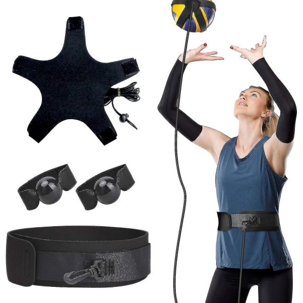 Volleyballtreningspass motstandsbånd, elastisk volleyballmotstandsbeltesett for å øve på servering, armsvingpasning, smidighetstrening-yuyu