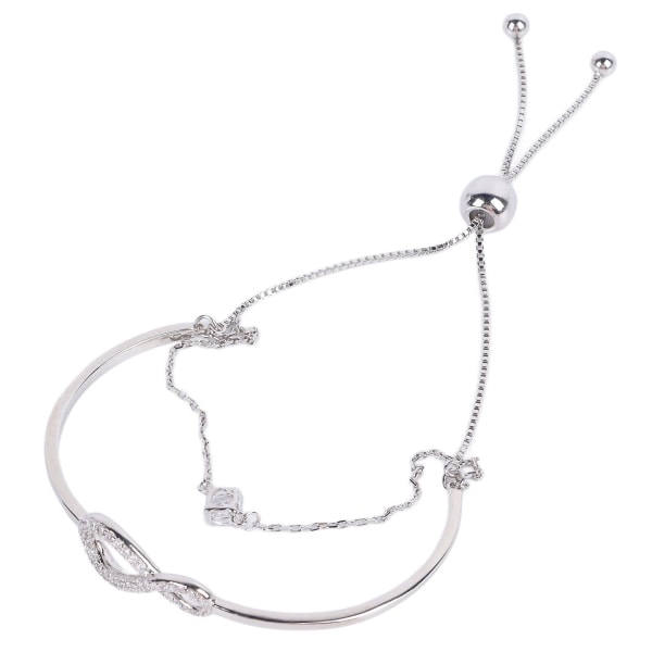 925 Sølv Twist Armbånd Elegant Lagdelt Justerbar Hypoallergen Sølv Smykker Armbånd