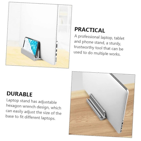 Laptop Stand, Aluminium Justerbar Notebook Stabil & Skridsikker Ergonomisk Design Bærbar