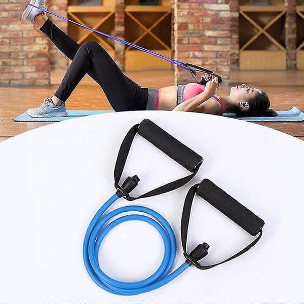 Elastisk Gummi Modstandsbånd Strækbart Gummirør Til Yoga Pull Up Øvelser (1 Stk Blå)