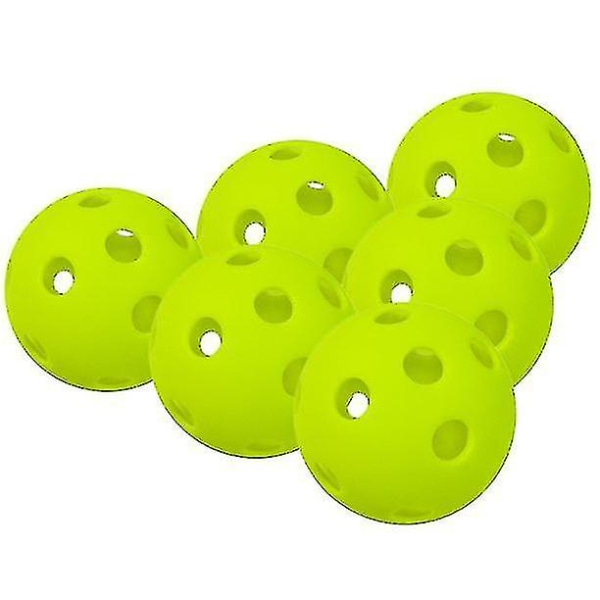 12 paquetes de bolas de Pickleball para interiores con 26 agujeros, pelota con agujeros para práctica en interiores, Compatible con interiores