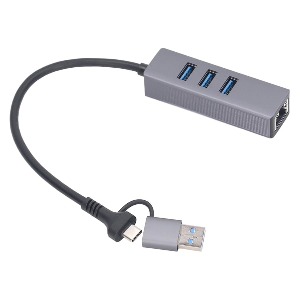 USB Hub Adapter Hurtig Transmission Multi Interface Plug And Play 1000 Gigabit Ethernet Konverter RJ45 USB 3.0