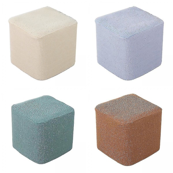 4x Fyrkantig Ottoman Överdrag Polyester Fotpall Möbelöverdrag För Hund Katt Husdjur