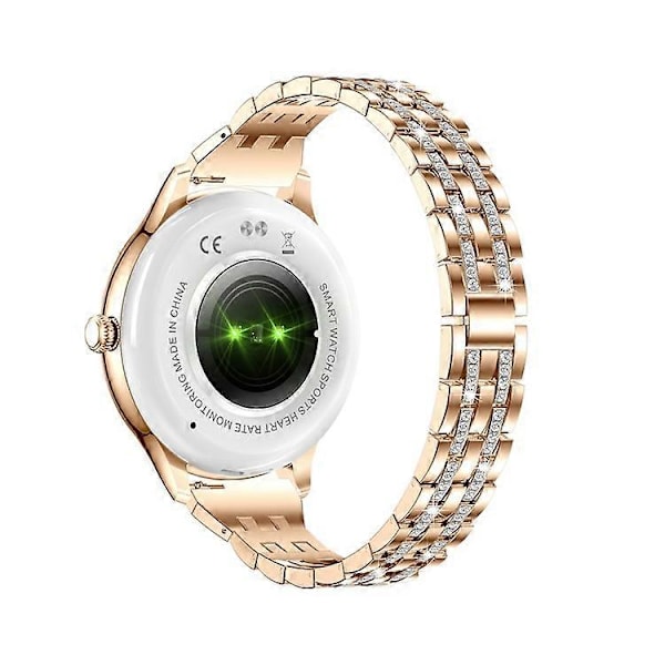 AK60 Stållænke + Silikonelænke Dame Smartwatch Sundhedsovervågning Bluetooth Opkald Smart Armbånd