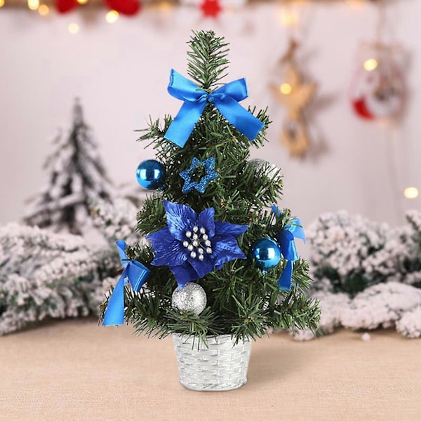 30 * 18 * 18cm Hopeakoristeinen Joulukuusi Mini Tekojoulukuusi Joulukoriste Koti Joululahja Koriste