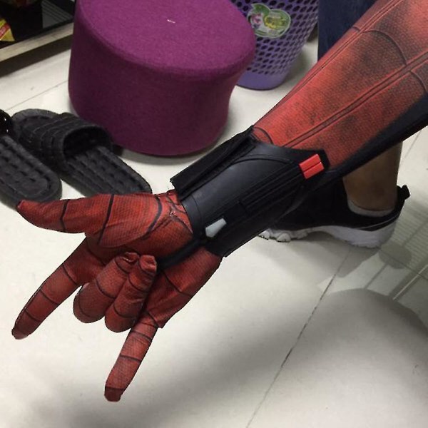 Spider-Man Homecoming Armbands Skytte Leksaker Cosplay Rekvisita För Barn 2st-svart