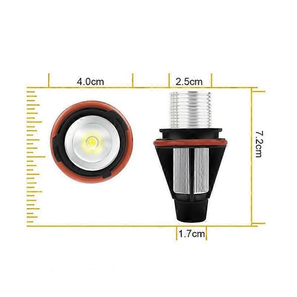 For Angel Eyes 5W E39 E60 Angel Eyes Tåkelys LED Frontlykter Kjørelys med Dekoding Hvitt Lys