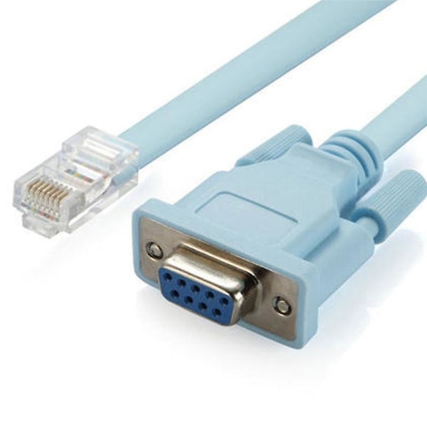 Usb-konsolkabel Rj45 Cat5 Ethernet til Rs232 Db9 Com-port seriel hun-routere netværksadapter Ca