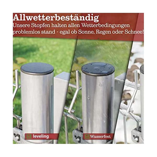 Stålpipe støvtett innerplugg Diameter 30mm Plast Flatt Hode Plugg Rund Pipe Med Rustfritt Stål