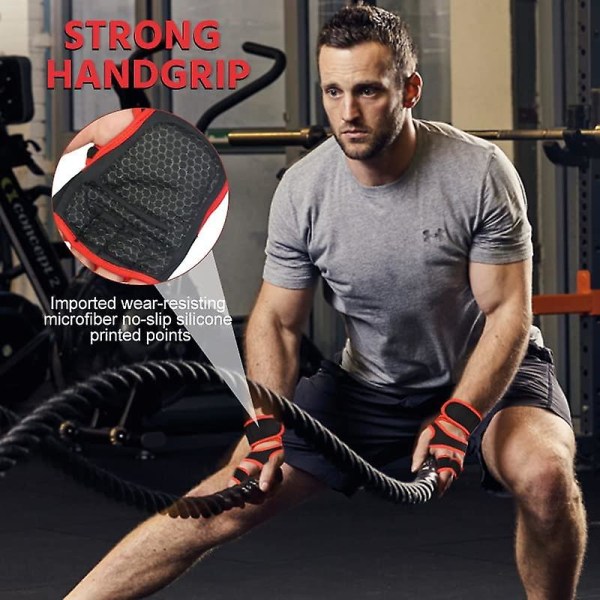 Vægtløftningshandsker Gym Fitness Workout Handsker, indbygget håndledsstøtte til træning Øvelse Træning Fitness og bodybuilding for mænd og kvinder