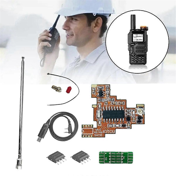 SI4732 V5.0 FPC Moduuli+2x2M Sirus+Antenni Täysi Paketti Monijärjestelmä UVK5 UVK6 HF Lyhytaalto Täyden Kaistan Vastaanottoon