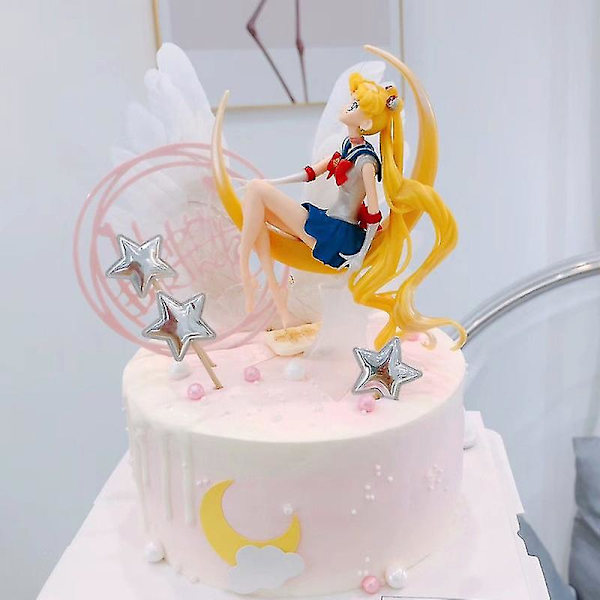 Sailor Moon Kage Dekoration Action Figur Legetøj Figur Til Fødselsdag Jul Party Kage